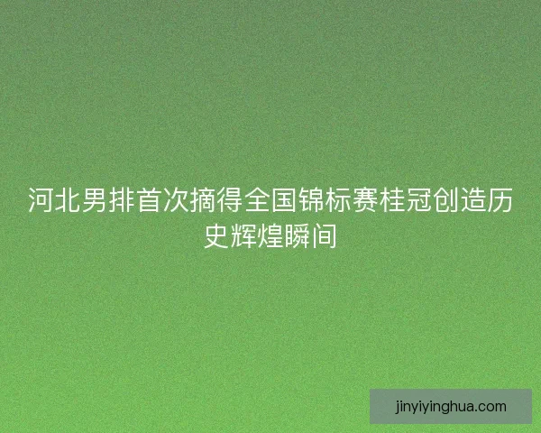 河北男排首次摘得全国锦标赛桂冠创造历史辉煌瞬间 河北男排首次摘得全国锦标赛桂冠创造历史辉煌瞬间
